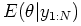 $\displaystyle E(\theta \vert y_{1:N})$